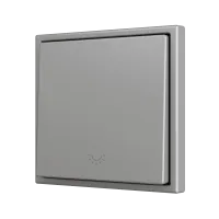 Zennio ZS701PB1LS ZS70, Простая мягкая кнопка для 1 бинарного входа 70x70 мм – Значок подсветки, Серебристый
