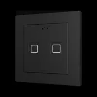 Zennio ZVITR55X2A Tecla RGB 55 X2. PC-ABS Емкостный сенсорный переключатель с RGB-подсветкой (55 x 55 мм), 2 кнопки, антрацит