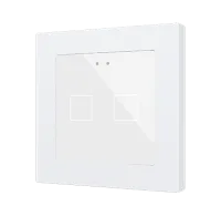 Zennio ZVIFR55X2W Flat RGB 55 X2. Емкостный сенсорный переключатель с RGB-подсветкой (55 x 55 мм), 2 кнопки, белый