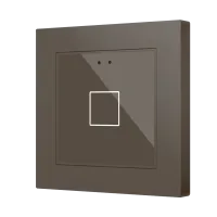 Zennio ZVIFR55X1M Плоский RGB 55 X1. Стеклянная емкостная кнопка 55x55, 1 кнопка, мокко (рамка ZS55 не входит в комплект)