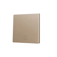 Zennio ZS55CSOFT11DC ZS55, Накладка для простой мягкой кнопки KNX 55x55 мм, Наклон вниз, Значок дверного звонка, Шампанское