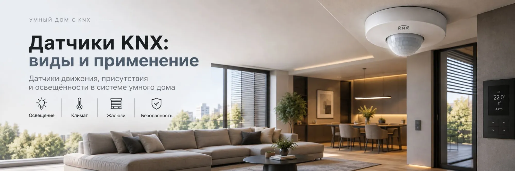 Датчики KNX: виды и применение Датчики KNX: виды и применение
