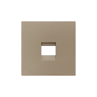 Zennio 830001204 ZS55, Декоративная накладка для разъема RJ45 55x55 мм, 1 вставка, Шампанское