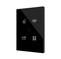 Zennio ZVIFXLX10 Flat XL X10. Стеклянный сенсорный выключатель - 10 кнопки, цвет: произвольный