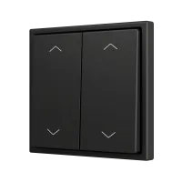 Zennio ZS702PB4SHA ZS70, Двойная мягкая кнопка для 4 бинарных входов 70x70 мм – Значок затвора, Антрацит