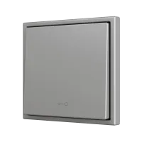 Zennio ZS701PB1KS ZS70, Простая мягкая кнопка для 1 бинарного входа 70x70 мм – Значок ключа, Серебристый