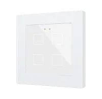 Zennio ZVIFR55X4W Flat RGB 55 X4. Емкостный сенсорный переключатель с RGB-подсветкой (55 x 55 мм), 4 кнопки, белый