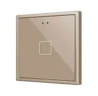 Zennio ZVIF70X1C Flat 70 X1. Стеклянная емкостная кнопка 70x70 - 1 кнопка - ,цвет: шампанское (рама ZS70 не входит в комплект)