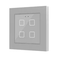 Zennio ZVIF55X4VTS Выключатель сенсорный KNX Flat 55 X4, версия vT,  4-кнопочный, цвет: серебро