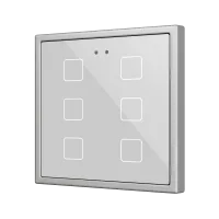 Zennio ZVIFR70X6S Выключатель сенсорный KNX Flat RGB 70 X6, 6 кнопок, 70x70, серебро
