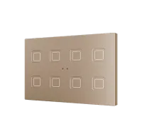 Zennio ZVITXLX8C Tecla XL X8. PC-ABS Емкостная кнопка - 8 кнопок - ,цвет: шампанское