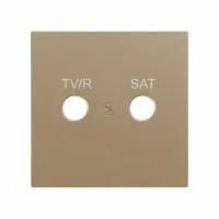 Zennio ZS55CTVRSC ZS55. Декоративная накладка для ТВ-приемника/спутникового адаптера 55x55 мм, шампань