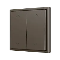 Zennio ZS702PB4SHM ZS70, Двойная мягкая кнопка для 4 бинарных входов 70x70 мм – Значок затвора, Мокко