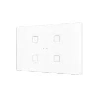 Zennio ZVITXLX4W Выключатель сенсорный KNX Tecla XL X4,  4-кнопочный,  PC-ABS пластик, цвет: белый