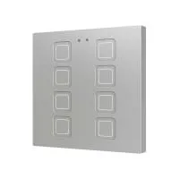 Zennio ZVITR8S Tecla RGB 8. PC-ABS Емкостный сенсорный переключатель с RGB-подсветкой, 8 кнопок, серебряный