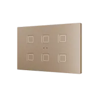 Zennio ZVITXLX6C Tecla XL X6. PC-ABS Емкостная кнопка - 6 кнопок - ,цвет: шампанское