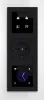 Zennio ZVIF55X4VTS Выключатель сенсорный KNX Flat 55 X4, версия vT,  4-кнопочный, цвет: серебро