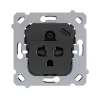 Zennio ZS55IEUA1US ZS55 — евро-американская розетка с USB C.