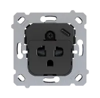 Zennio ZS55IEUA1US ZS55 — евро-американская розетка с USB C.