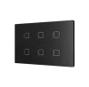 Zennio ZVITXLX6A Выключатель сенсорный KNX Tecla XL X6,  6-кнопочный,  PC-ABS пластик, цвет: черный