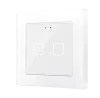 Zennio ZVIF55X2VTGW Выключатель сенсорный KNX Flat 55 X2, версия vT, 2-кнопочный, цвет: глянцевый белый