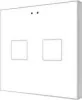 Zennio ZVI-F2-GW Выключатель сенсорный KNX Flat F2, 2-кнопочный