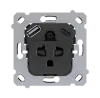 Zennio ZS55IEUA2US ZS55 — евро-американская розетка с USB C+A