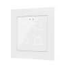Zennio ZVIF55X4VTW Выключатель сенсорный KNX Flat 55 X4, версия vT,  4-кнопочный, цвет: белый