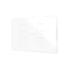 Zennio ZVIFXLX4GW Flat XL X4. Стеклянный сенсорный выключатель - 4 кнопки, цвет: белый, оттенок: глянцевый