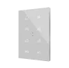 Zennio ZVIFXLX6W Flat XL X6. Стеклянный сенсорный выключатель - 6 кнопки, цвет: белый