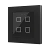 Zennio ZVIF55X4VTA Выключатель сенсорный KNX Flat 55 X4, версия vT,  4-кнопочный, цвет: черный