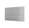 Zennio ZVITXLX8S Выключатель сенсорный KNX Tecla XL X8,  8-кнопочный,  PC-ABS пластик, цвет: серебро