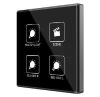 Zennio ZVI-SQTMD1-A Square TMD/Выключатель сенсорный KNX, 1 кнопочный, термодатчик, термостат