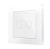 Zennio ZVIF55X2V2GW Емкостный сенсорный выключатель с подсветкой (55 x 55 мм) Flat 55 X2v2, 2-кнопочный, цвет: белый, оттенок: глянцевый