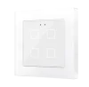 Zennio ZVIF55X4VTGW Выключатель сенсорный KNX Flat 55 X4, версия vT,  4-кнопочный, цвет: глянцевый белый