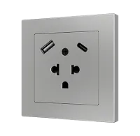 Zennio ZS55IEUA2US ZS55 — евро-американская розетка с USB C+A