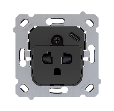 Zennio ZS55IEUA1US ZS55 — евро-американская розетка с USB C.