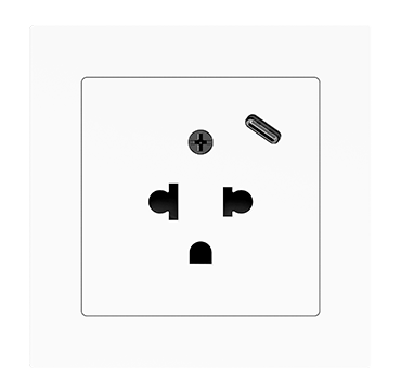 Zennio ZS55IEUA1US ZS55 — евро-американская розетка с USB C.