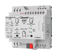 Zennio ZPR46 Многофункциональное устройство с блоком питания, интерфейсом KNX-IP, 4 выходами, 6 входами и логическим модулем ALLinBOX 46