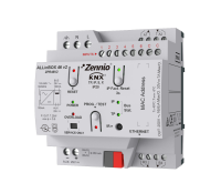 Zennio ZPRHPV2 ALLinBOX Hospitality v2. Многофункциональное устройство с блоком питания KNX, интерфейсом KNX-IP, контроллером фанкойла для двухтрубного блока и 6 аналогово-цифровыми входами