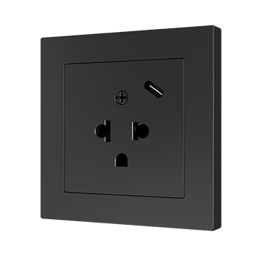 Zennio ZS55IEUA1US ZS55 — евро-американская розетка с USB C.