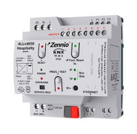 Zennio ZPRHP Многофункциональное устройство с блоком питания KNX, интерфейсом KNX-IP, 6 входами и 4 выходами для управления 2-трубным фанкойлом и одним дополнительным выходом C-нагрузки 16 А. ALLinBOX