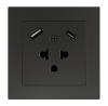 Zennio ZS55IEUA2US ZS55 — евро-американская розетка с USB C+A