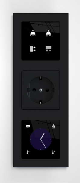 Zennio ZVI-F55D-W Flat 55 Display / Выключатель KNX сенсорный с дисплеем (стандарт рамки 55x55мм)
