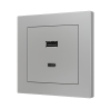 Zennio ZSI2UCA + ZS55C2UCAY Двойное зарядное устройство USB C+A 5 В / 3,5 А ZS55 – USB C+A Charger