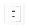 Zennio ZSI2UCA + ZS55C2UCAY Двойное зарядное устройство USB C+A 5 В / 3,5 А ZS55 – USB C+A Charger