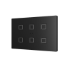 Zennio ZVITXLX6A Выключатель сенсорный KNX Tecla XL X6,  6-кнопочный,  PC-ABS пластик, цвет: черный