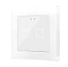 Zennio ZVIF55X2VTGW Выключатель сенсорный KNX Flat 55 X2, версия vT, 2-кнопочный, цвет: глянцевый белый