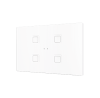 Zennio ZVITXLX4W Выключатель сенсорный KNX Tecla XL X4,  4-кнопочный,  PC-ABS пластик, цвет: белый