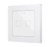 Zennio ZVIF55X2V2W Емкостный сенсорный выключатель с подсветкой (55 x 55 мм) Flat 55 X2v2, 2-кнопочный, цвет: белый